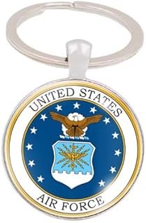 3 Nails 1 Cross US Air Force Keychain – Military Eagle Shield Emblem with Stars – Patriotic Gift for Airmen and Supporters