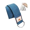 8ft Cotton Yoga Strap for Stretching with a D-Ring, Thick Cotton Nylon Yoga Belt with Extra Safe Metal Loops with Bag Set, 250g Nylon Durable Fitness Stretch Belt with Buckle As Physcial Therapy Bands Workout