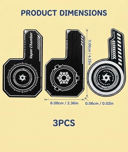 Image of 2-3PCS Cooling Pad, Cooling Pad for Mobile, Mobile Cooler, Phone Cooler for Extended Gaming Sessions, Phone Cooler for Heavy Smartphone Usage (3pcs(Black) B)