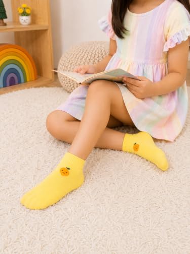 Image of THELA GAADI Printed Kids Socks | Ankle Length Pure Cotton Socks for Kids Boys and Girls | Breathable, Odourless, Cute | Pack of 5