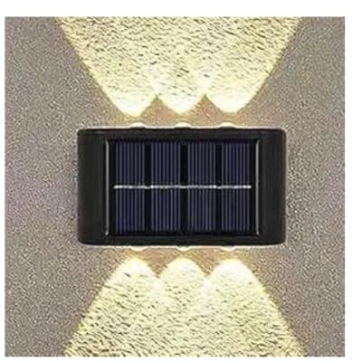 NIV Creation Wireless Solar Outdoor Lights Waterproof Up and Down Wall Lamp Dusk to Dawn Outdoor Lighting Aluminum Housing for Yard Deck Garden Garage Walkway Porch (Pack of 2)