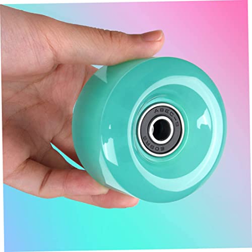 Ruedas para patines de PU para eliminar vibraciones juego de 8 repuestos verdes con llave 5