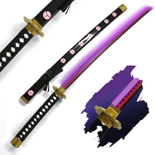 Swords and more Épée One Piece Shuusui Katana - Sabre Laser LED, épée de samouraï avec Lame LED et Fourreau, épée Zoro, Katana One Piece, Fans d'anime,...
