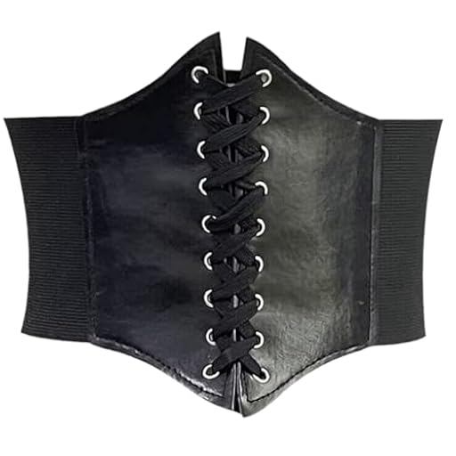 XENQITO Corset Negro Mujer 1 Pieza, Cinturón Retro Elástico para Vestido, Ancho para Señoras, Niñas, Halloween, Juegos de Rol | Ya disponible en tu tienda friki favorita! En mundofriki.es!