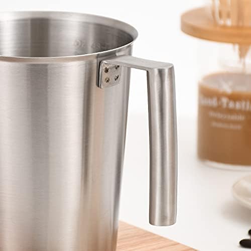 Measuring Jug 1500ml Stainless Steel Measuring Cup Milk Froth Jug Metal Melting Pot Wax Cup Unbreakable