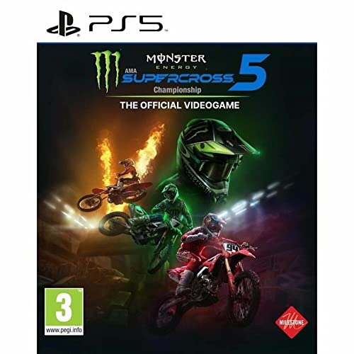 Monster Energy Supercross 5 PS5 juego de motos Milestone Koch Media formato físico VF