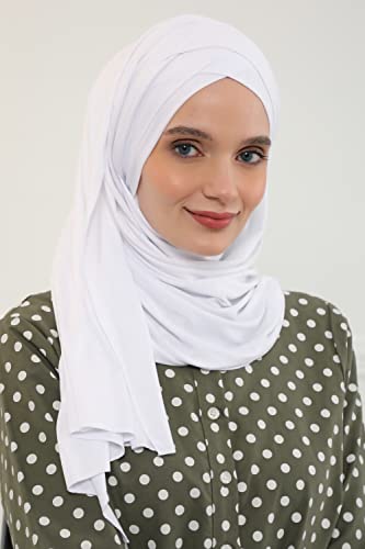 Aisha's Design Jersey Shawl for Women 95% Cotton Scarf Head Wrap Modesty Turban Cap Instant Cotton Scarf2