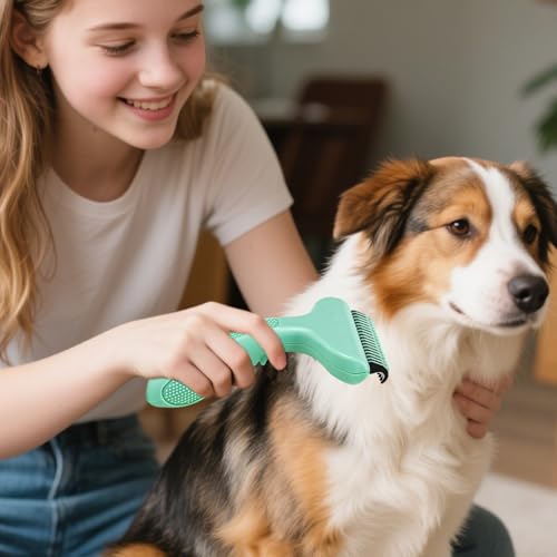 Cepillo autolimpiable para perros pequeños y cachorros de pelo largo 6