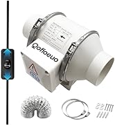 2.36 Inline Duct Fan 12V Dc Ventilatie Afzuigventilator Kleine Hydrocultuur Blower 60Mm Mini Luchtverspreider Booster For Verwarming Koeling Kweektenten (Color : NO Adjustable Speed, Size : 14w