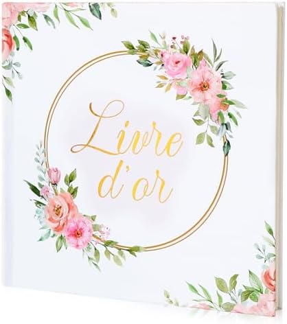 Livre D'or Mariage 60 Pages Couverture Rigide Livre De Visiteur Guest-Book Pour Mariage Baptême Anniversaire