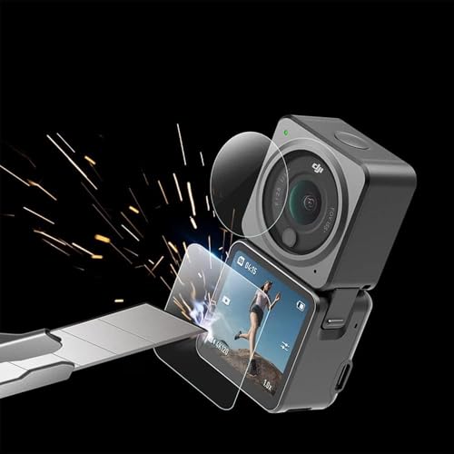 Image of VERTUS Premium Tempered Glass Screen Protector for DJI Action 2 Action Camera || Anti Scratch || Edge to Edge Protection || 9H Hardness Ultra HD