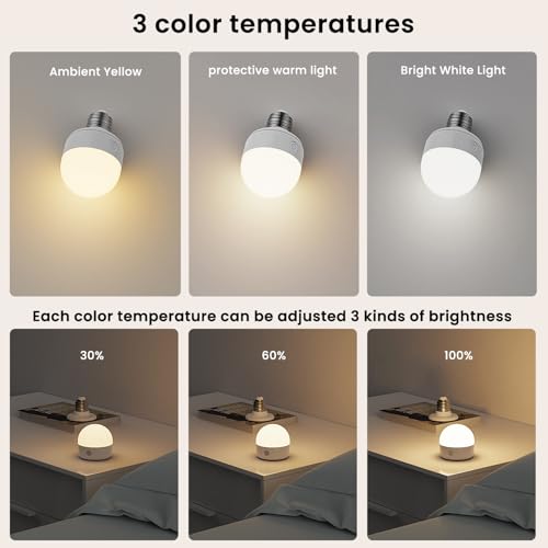 Scopow T999 2Packs E26 Rechargeable Light Bulbs thumb #1