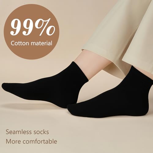 Women's ankle socks, breathable cotton crew socks with a quarter mid-ankle style, an 8-pair set.2