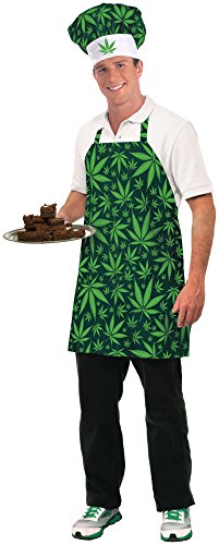 Rubies Cannabis Marijuana Hat & Apron Accessory Set for Adults, Unisex No Size