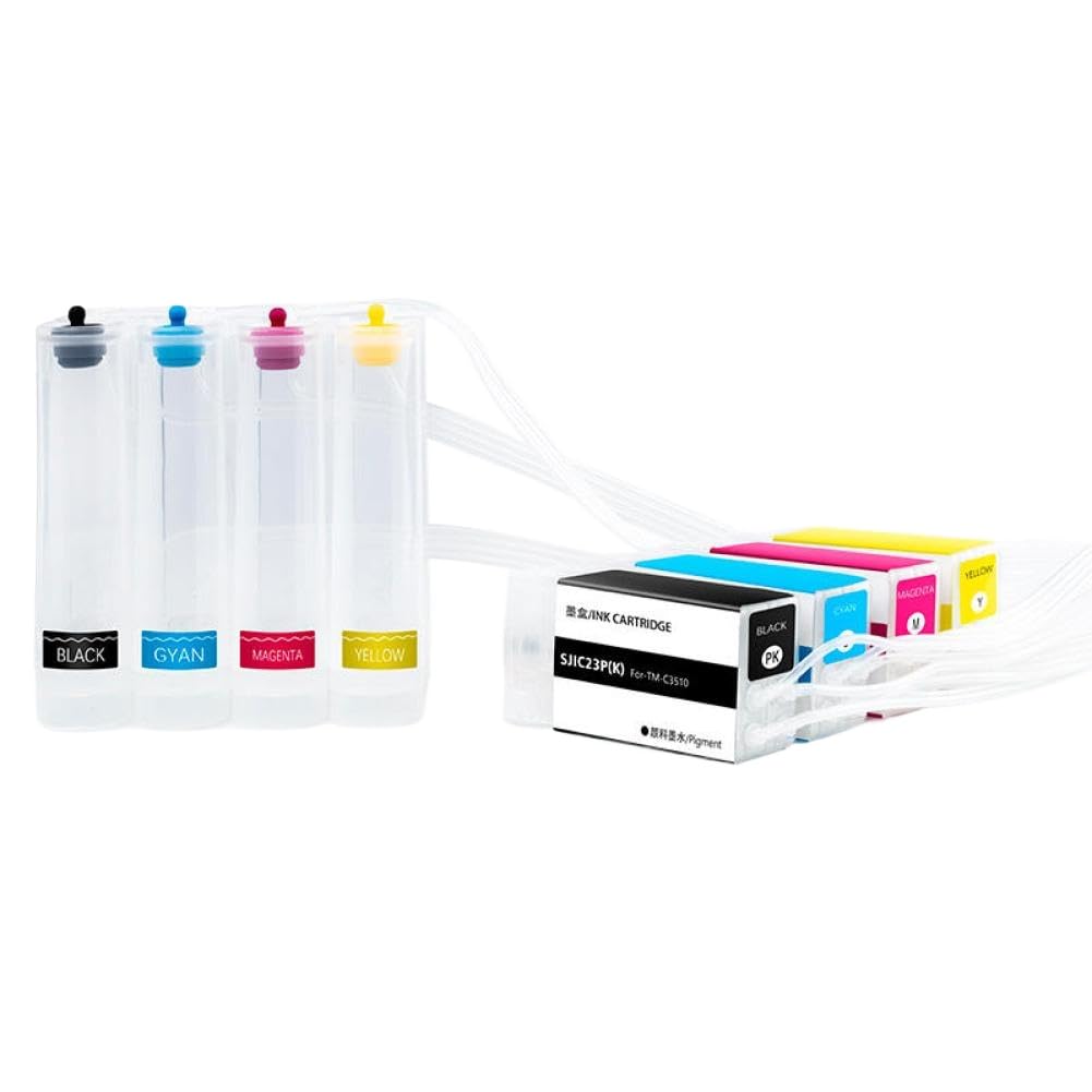 CISS System ciągłego dostarczania atramentu bez chipów SJIC22P SJIC23P SJIC24P Kompatybilny z C3500 C3510 C3520 TM-C3500 TM-C3510 TM-C3520