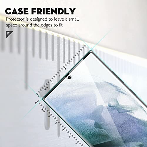 Image of 4youquality Tempered Glass - Screen Protector For Samsung Galaxy S22 Ultra 5G, Bubble Free, Self Healing Unbreakable Membrane Edge To Edge Full Coverage - Clear