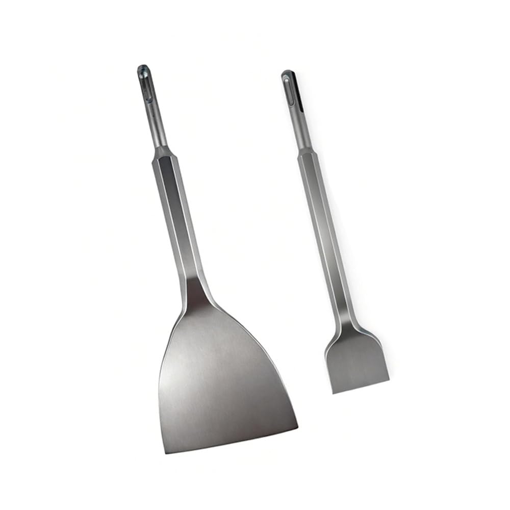 Cinceles SDS Plus 2 Piezas Cincel para Azulejos Cincel Plano Ancho 280x100mm 220x40mm Acero Cromado 40CR para Quitar Azulejos Hormigón Piedra Natural