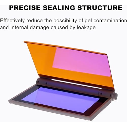 Sistema de documentación de gel de luz azul 470nm, transilluminador portátil para la visualización de ácido nucleico, brillo ajustable con la cubierta del filtro ámbar, diseño compacto para imágenes d