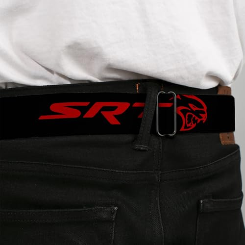 Buckle-Down Men's Seatbelt Belt Viper SRT Hellcat Kids, Dodger Logo c/Blue Black/red, 1.0" Wide-20-36 Inches4