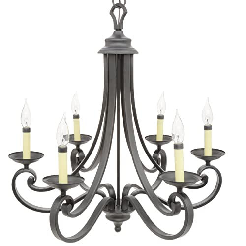 Designers Fountain 9036-Ni Barcelona Chandelier, 6-Light, Black #TOP7