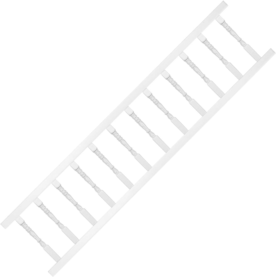 Kisangel 1/12 Scale Miniature White Wooden Porch Railing Handrail