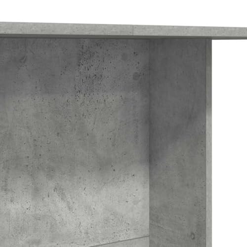 vidaXL Dining Table Concrete Grey 110 x 60 x 75 cm Engineered Wood, Garden and Terrace, Modern Rectangular Table for Outdoor Dining, Casual Furniture, Elegant Design, Durable Engineered Wood - Image 5