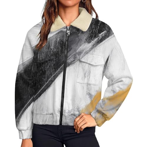 Manteau en peluche femme contre le froid veste chaude à col revers