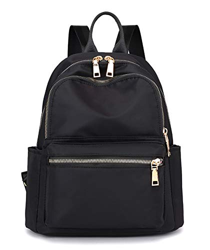 Image of Women's Mini Backpack - Small Nylon Day Pack (Black)