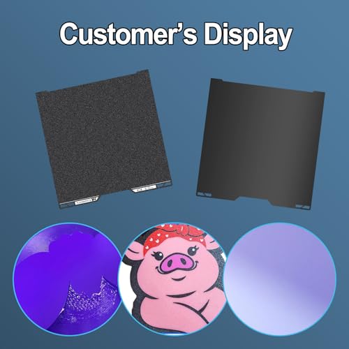 Image of 335x325mm Double-Sided PEI Build Plate for Bambu Lab H2C /A2L, Black Smooth & Textured Flexible Spring Steel Plate, PLA PLA+ TPU Low Temp Printing Bed