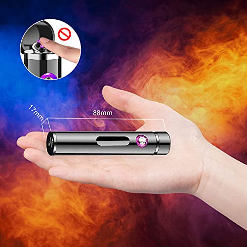 Punvot Elektro Lichtbogen Feuerzeug, Mini USB Feuerzeug mit Geschenkbox Elektro Feuerzeuge Plasma Feuerzeug Flammenlose… – Bild 4