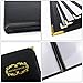 Menu-Covers 8.5 X 11 inch Restaurant - 2 Pack Menu Holder 4 Page 8 View Premium Faux Leather Transparent Black for Bar Cafe Book Folder