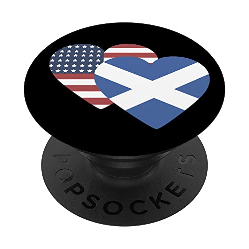 National Flag of Scotland souvenir gift for men women PopSockets Swappable PopGrip, Black