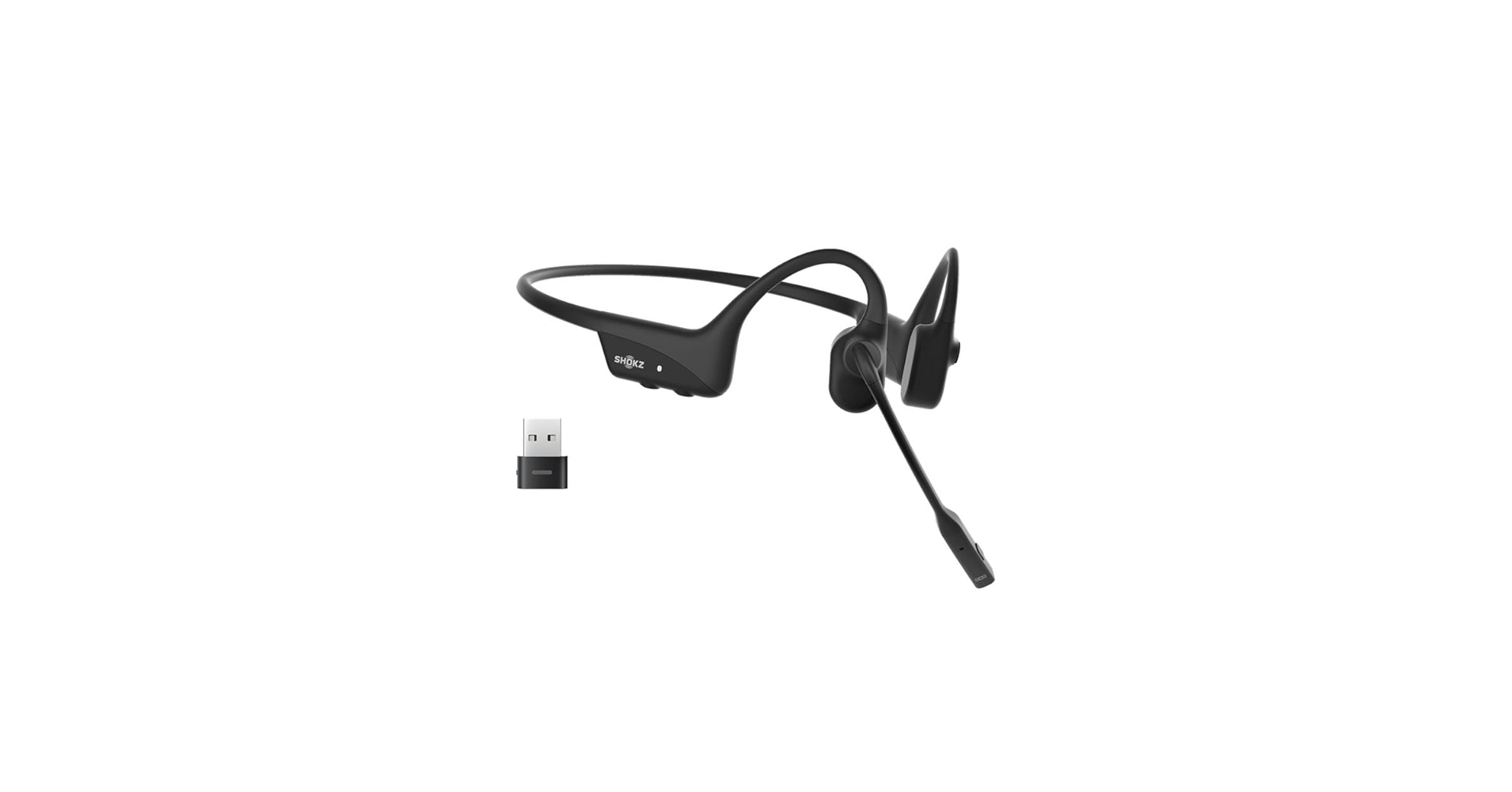 ヘッドホン SHOKZ OPENCOMM UC BLACK HEADSET OpenComm2 UC Bone Conduction Headset - Best for Work | Shokz