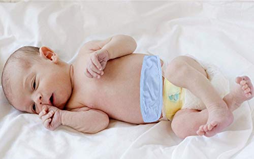 I&S Baby Newborn 3, 4, or 6 Value Packs Belly Button Cover Umbilical Cord Bandage Coverup Fajeros Comfort (One Size, 6-Pack Blues)