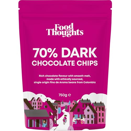 Food Thoughts Dark Chocolate Chips (750g) | Min 70% Cocoa Solids