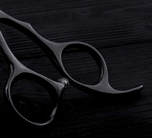 Tijeras de peluquería Tijeras de adelgazamiento de corte de peluquería de Japón, color negro, tijeras de peluquería con estuche Set de tijeras de peluquería (UnitCount : Five sets)