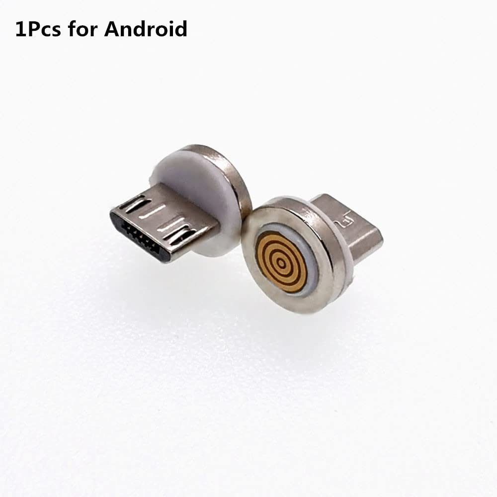 Amazon.co.jp: 2個 Androidマグネット 充電磁気ヘッド コネクタ 丸い