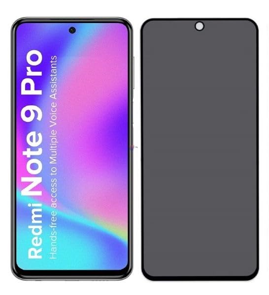 Privacy Tempered Glass Screen Protector for Redmi Note 9 Pro (Pack of 1)
