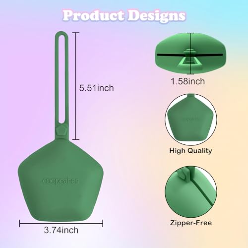 Image of Pacifier Holder Case, Large Capacity Portable Pacifier Storage Case, 100% Food Grade Silicone Pacifier Holder,BPA Free(Green)