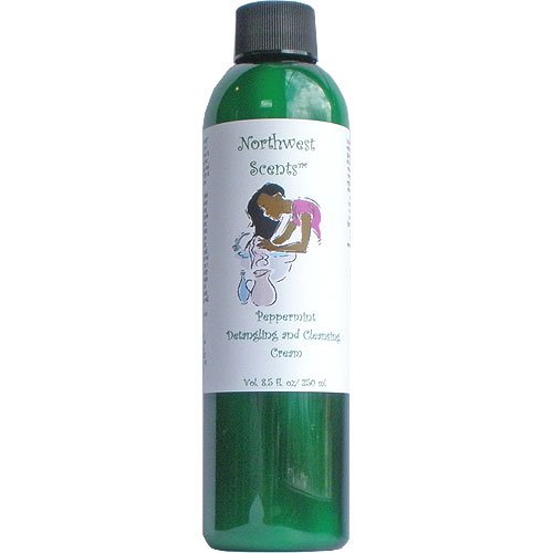 Peppermint Detangling and Cleansing Cream for Black, African American, Afro Caribbean, Dry, Coarse, and Highly Textured Hair - 8.5 oz Bottle