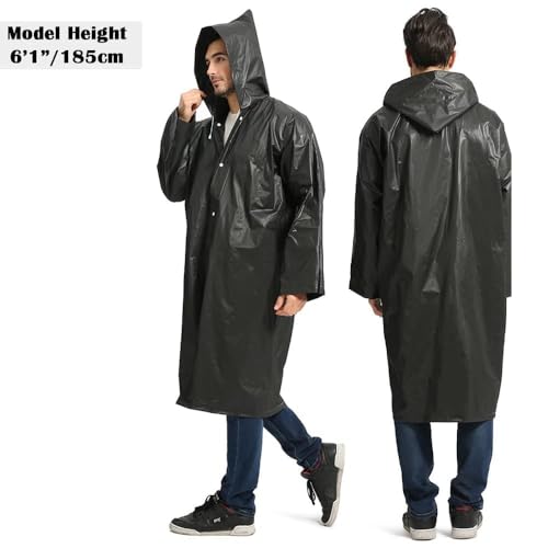 Opret Unisex Black EVA Rain Poncho – Your Go-To for Sudden Downpours! - Image 6
