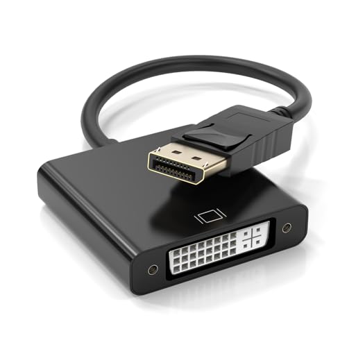 Adaptador Cyberguys DisplayPort a DVI negro miniatura 1