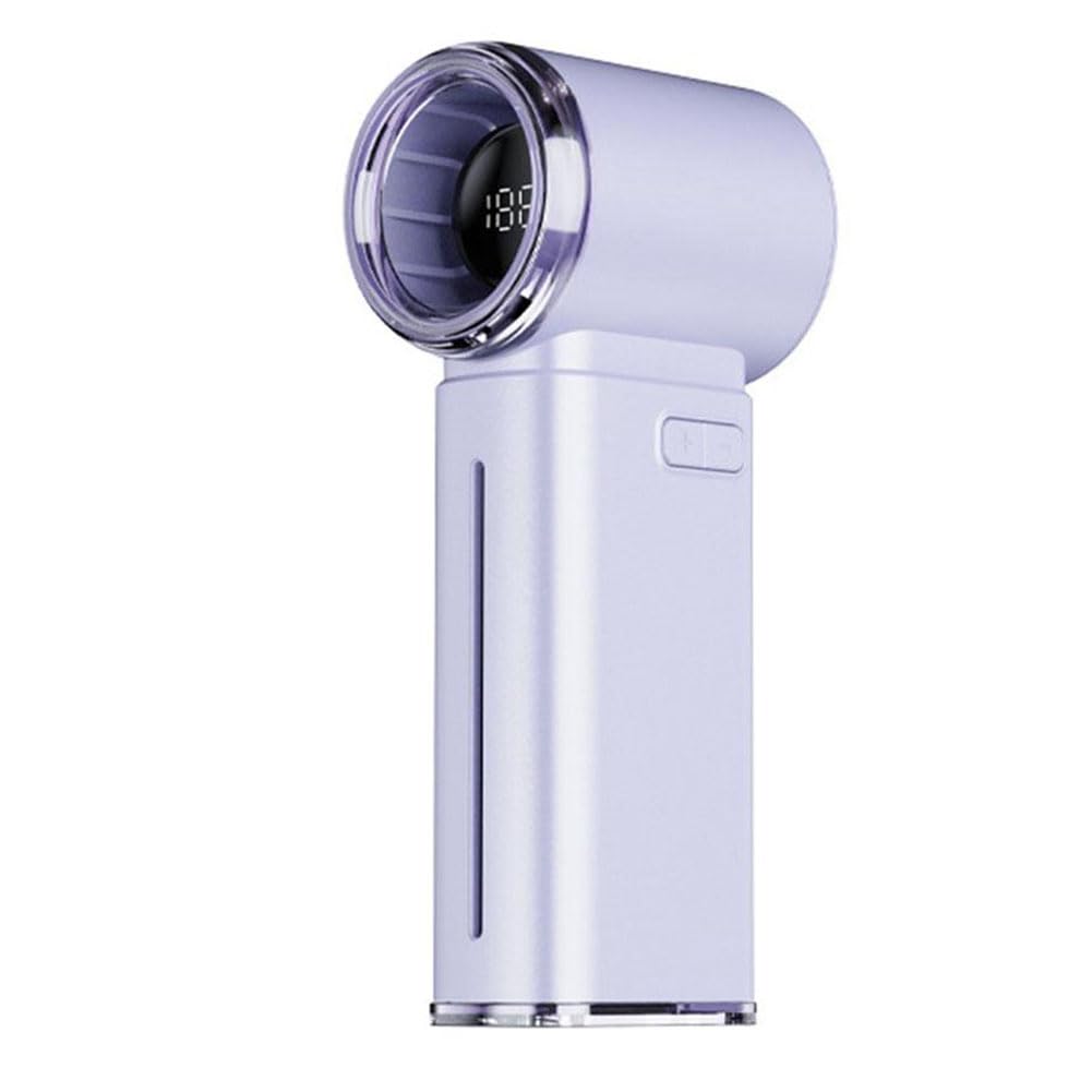 Ehwisbe Smart Display Mini Fan With Ice Mist, Handheld, Usb Rechargeable, 199 Speed Levels For Enhanced Outdoor Cooling