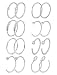 Masedy 16Pcs 20G 316L Stainless Steel Nose Rings Hoop Tragus Cartilage Helix Ring Lip Septum Piercing Silver 8MM
