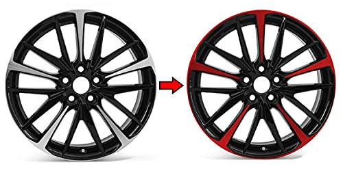 SlickMod Chrome Delete Blackout Vinyl Overlay for 2018-2022 Toyota Camry XSE 19 in Sport Wheel Rims (Gloss Red)