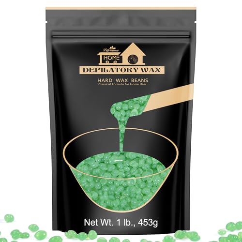 Lifestance Aloe Vera Wax Beads, Wax for Sensitive Skin, Hair Removal Wax Beans for Face, Legs, Coarse &amp; Fine Hair, Pearl Beads, Unisex, 16 Ounce, 20 Count