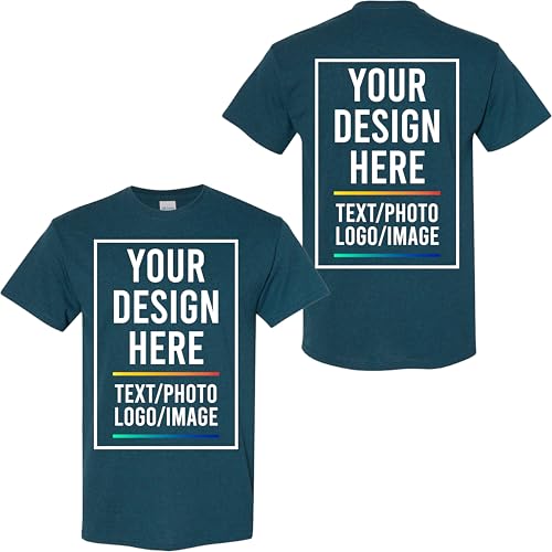 MAYATX Custom T-Shirt with Image & Text | Design Your Own Unisex Tshirt | Unisex Cotton Tee for Men...