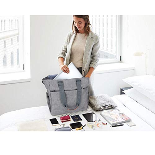 image for Luxja Breast Pump Tote with Pockets for Laptop and Cooler Bag, Breast 