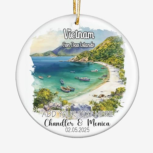 Con Dao Islands-Vietnam Island Ceramic Ornament –