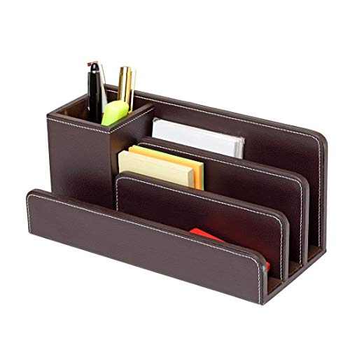 Image of LUVYANSH Genuine Leather Pen,Pencil and Mobile Holder Stand for Office,Home Study Table and desktop (Make in India)